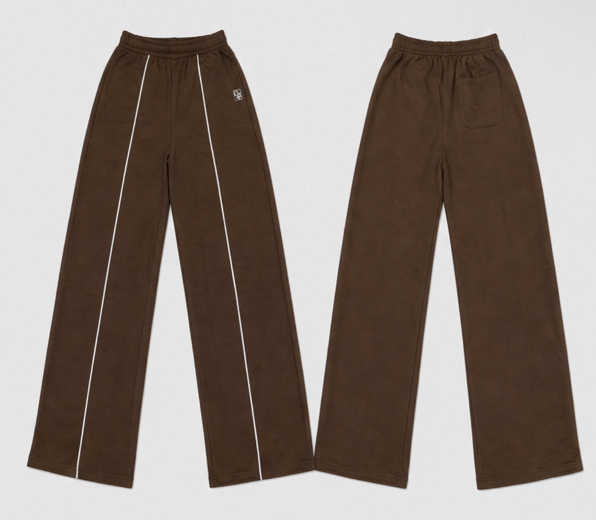 Striped wide-leg jogger